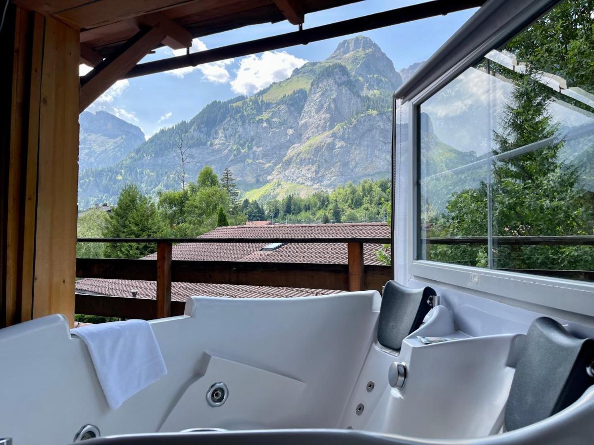 Chalet Hotel Adler AG Kandersteg Exterior foto